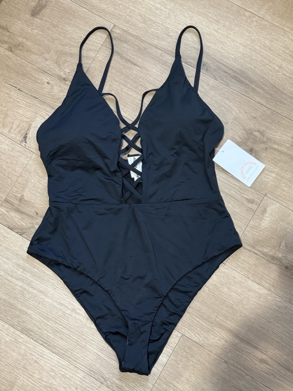 Anthropologie Dippin Daisy's Bliss One Piece Swimsuit Black - Picture 4 of 7